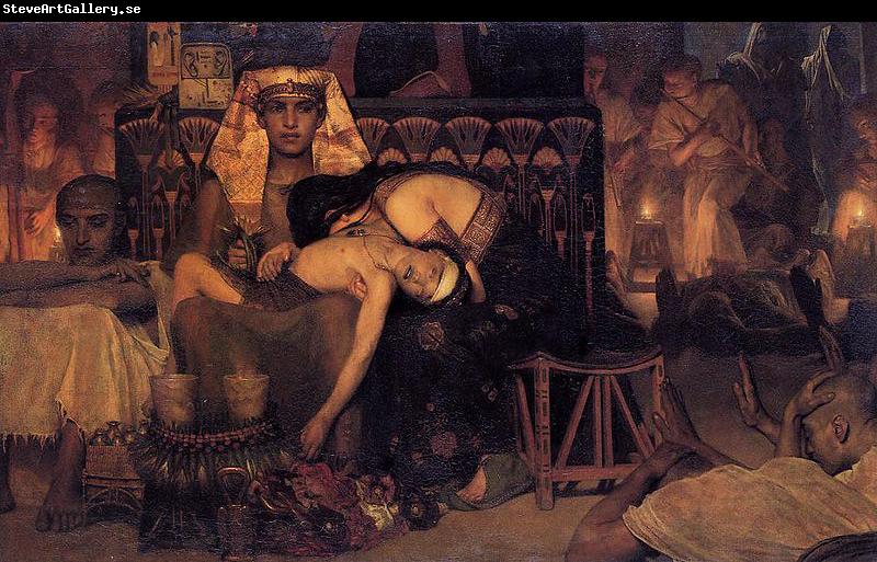 Sir Lawrence Alma-Tadema,OM.RA,RWS Death of the Pharaoh's firstborn son
